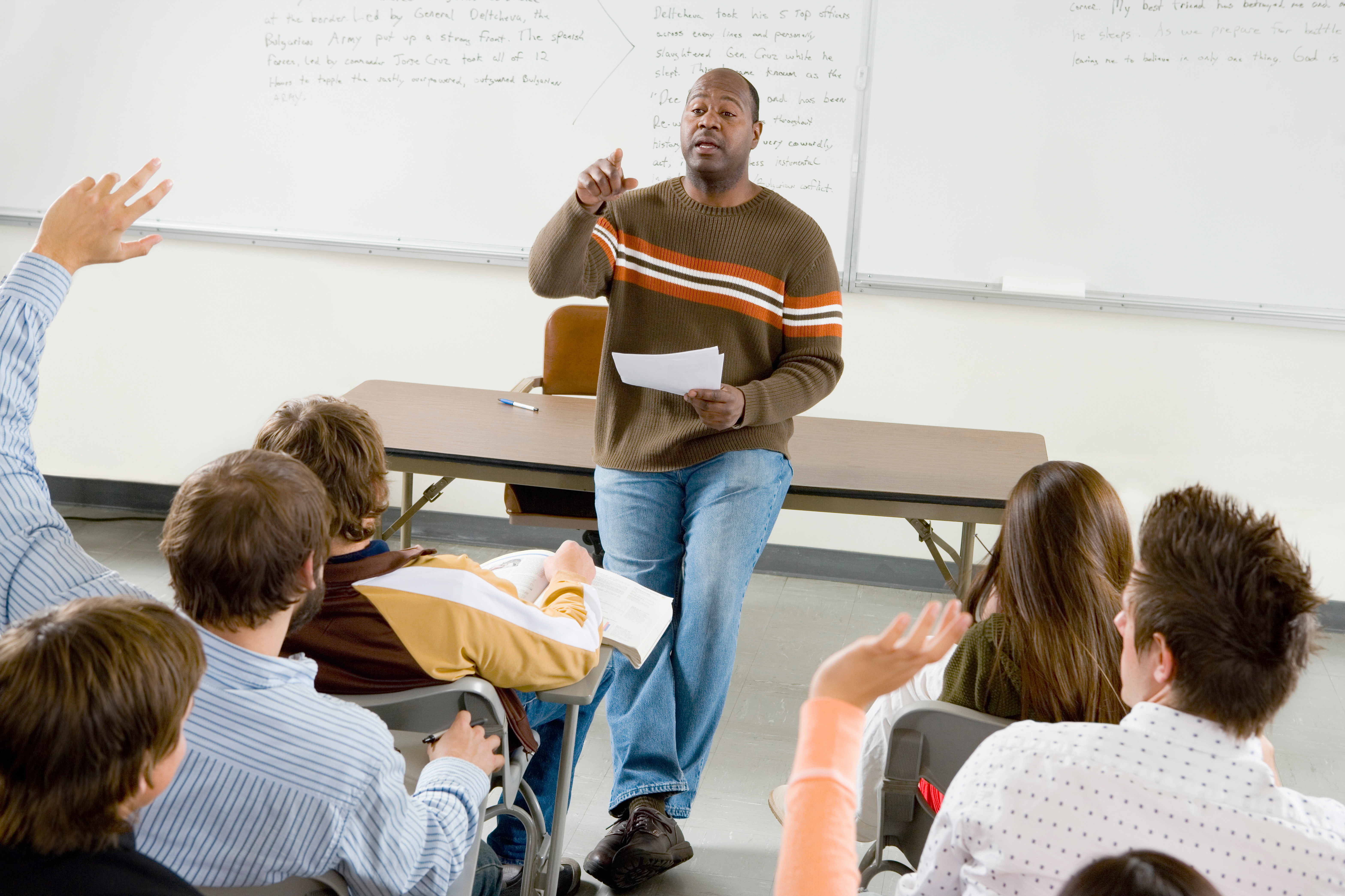 Man teaching a class